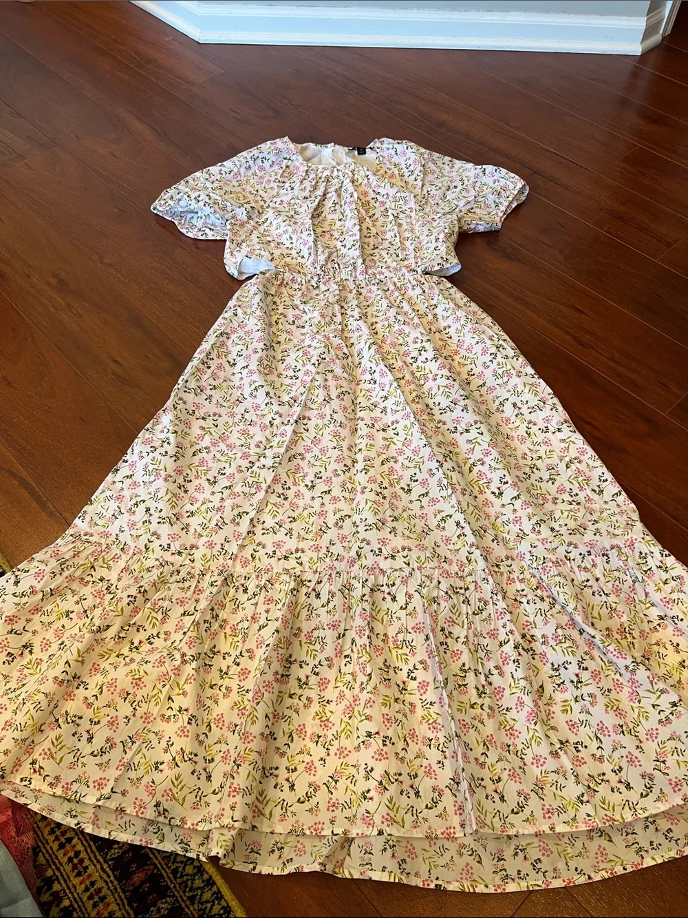 J. Crew Floral Cutout Midi Dress